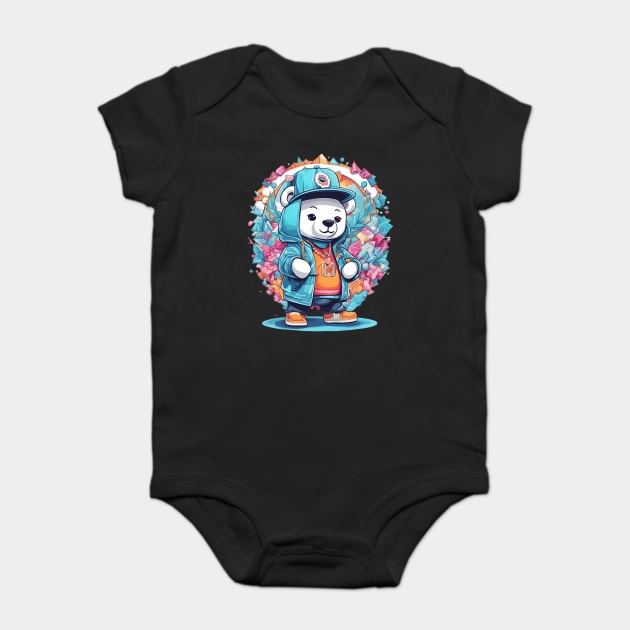 DJ Bear Baby Bodysuit by animegirlnft